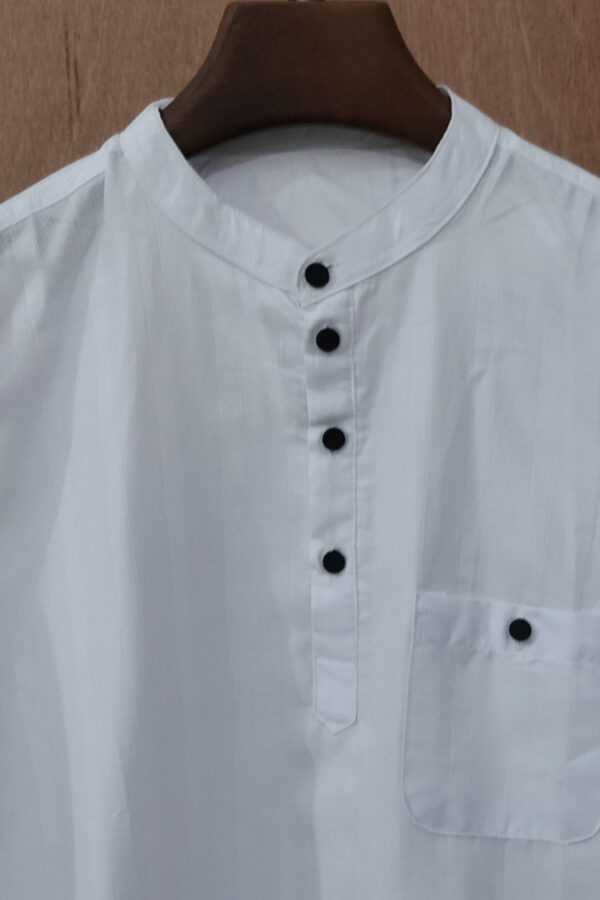 Arctic White Textured Solid Katua