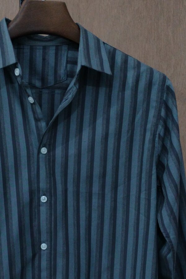 Deep Charcoal With Shadow Grey Stripes - Image 2