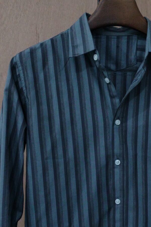 Deep Charcoal With Shadow Grey Stripes - Image 3