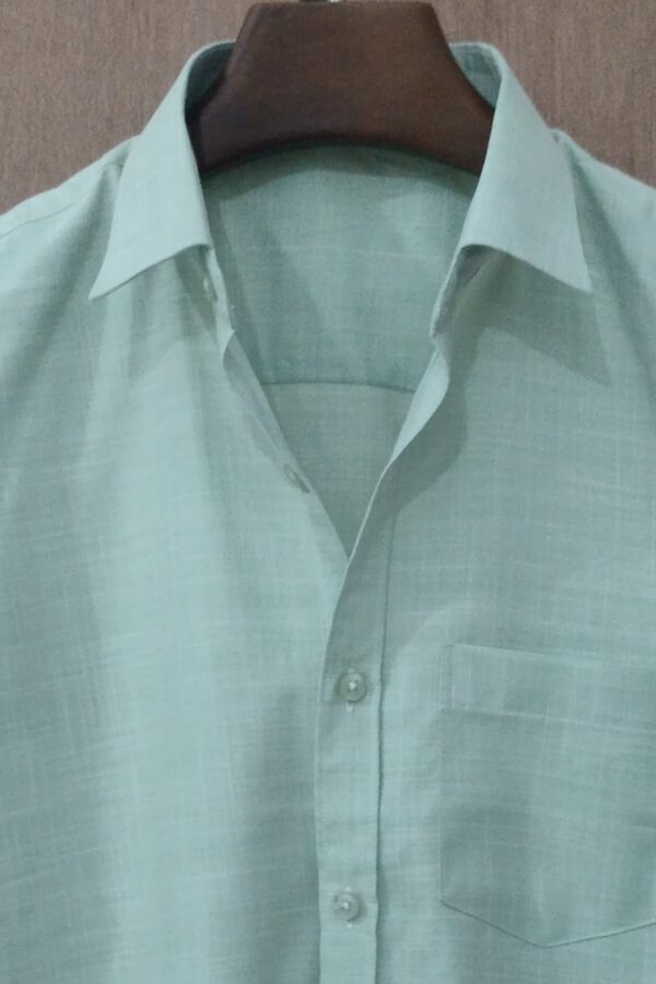 Mint Green Textured Solid Shirt