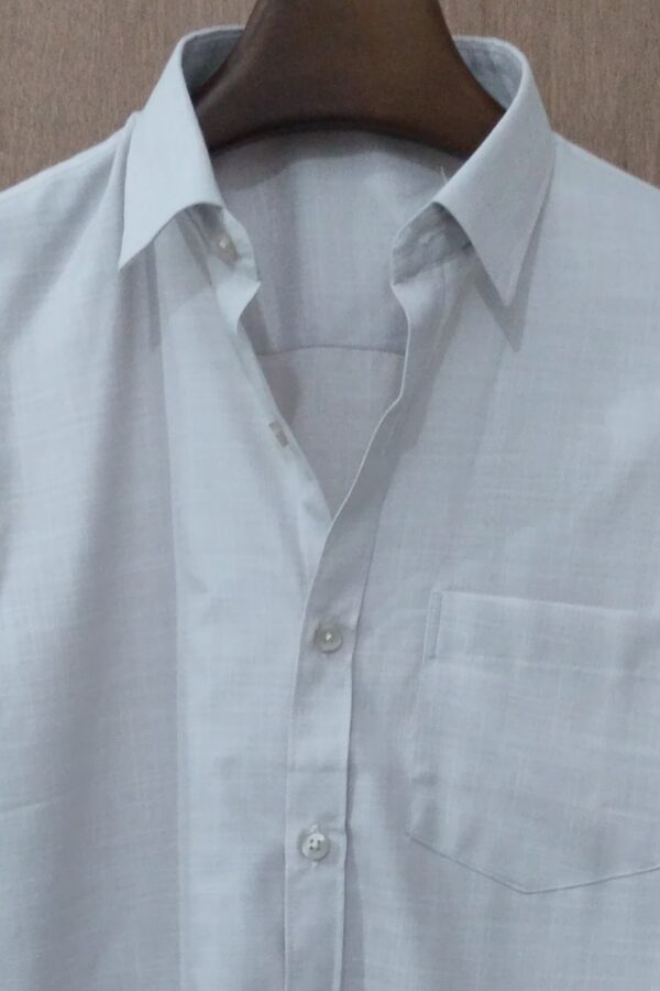 Mist Grey Textured Solid Shirt