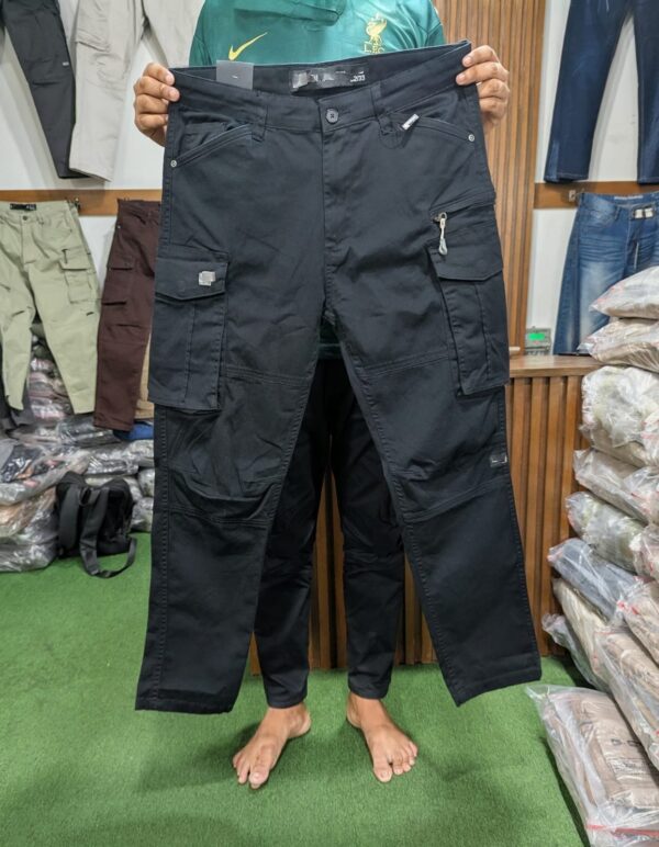 Full Black 6 Pocket Cargo Pant